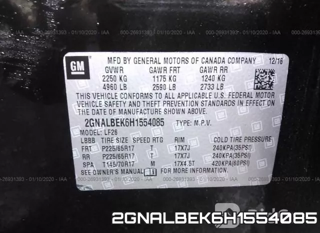 2GNALBEK6H1554085 фото 10