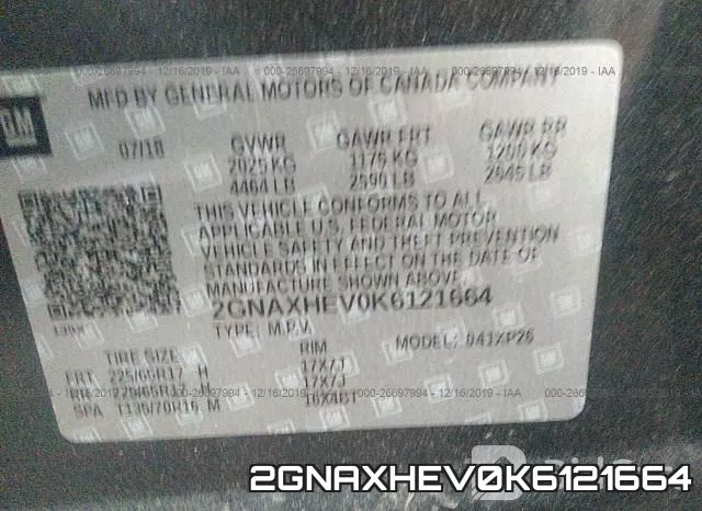 2GNAXHEV0K6121664 фото 10