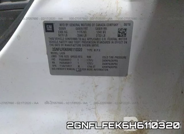 2GNFLFEK6H6110320 фото 10