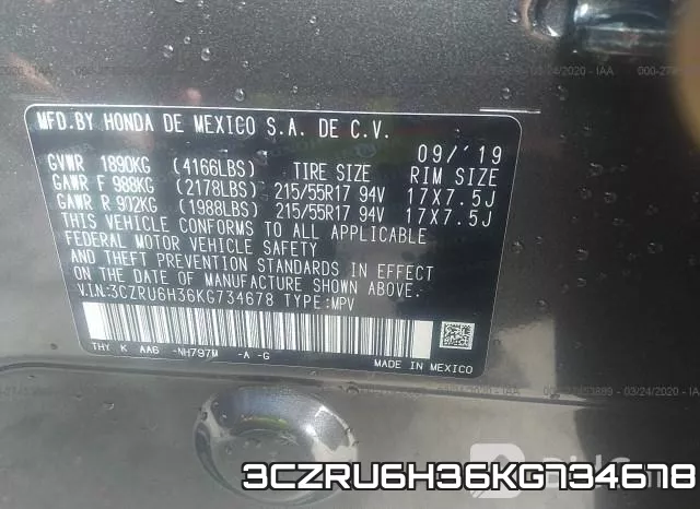 3CZRU6H36KG734678 фото 10