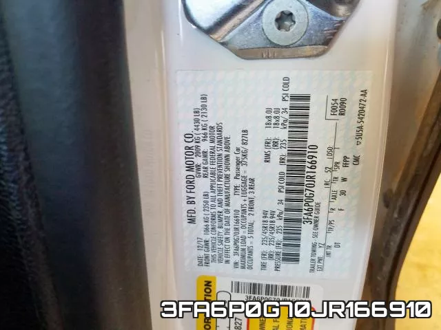 3FA6P0G70JR166910 фото 2