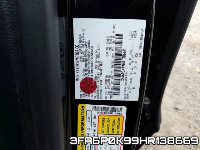3FA6P0K99HR138669 фото 2