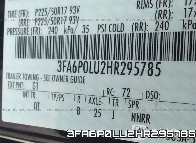 3FA6P0LU2HR295785 фото 10