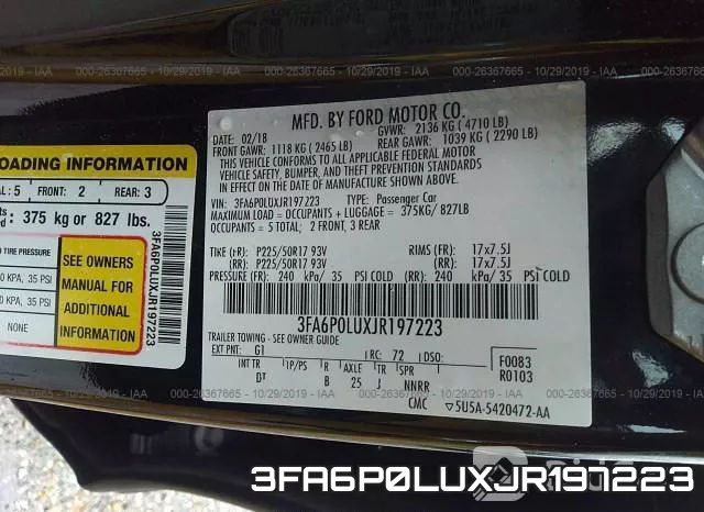 3FA6P0LUXJR197223 фото 10
