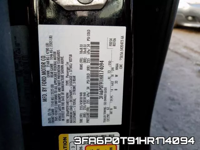 3FA6P0T91HR174094 фото 2
