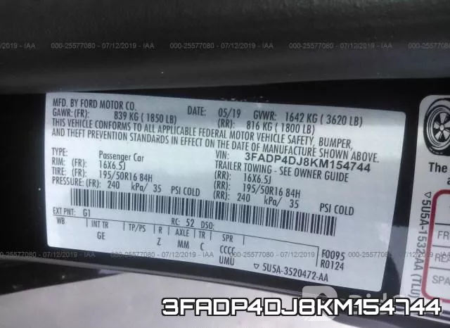 3FADP4DJ8KM154744 фото 10