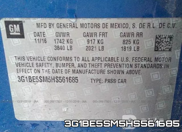 3G1BE5SM5HS561685 фото 10