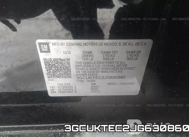3GCUKTEC2JG630860 фото 10