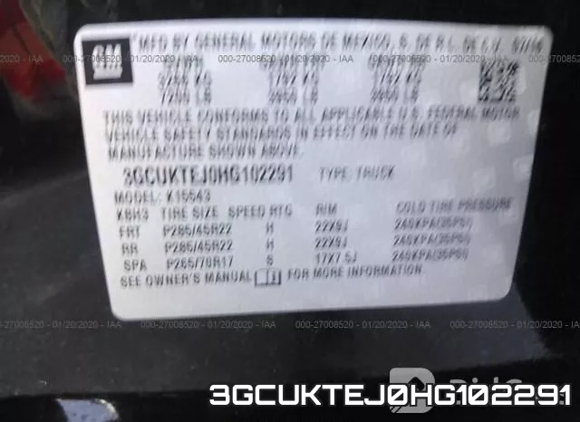 3GCUKTEJ0HG102291 фото 10