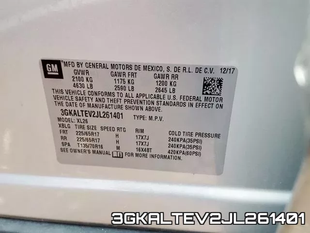 3GKALTEV2JL261401 фото 2