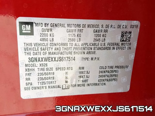 3GNAXWEXXJS617514 фото 2