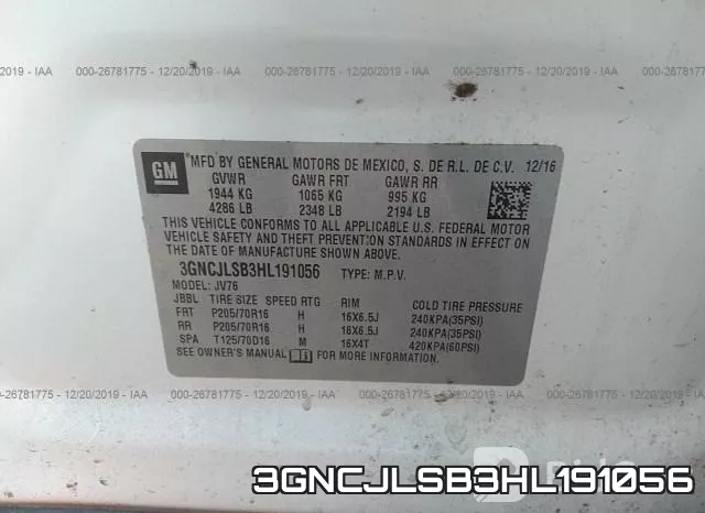 3GNCJLSB3HL191056 фото 10