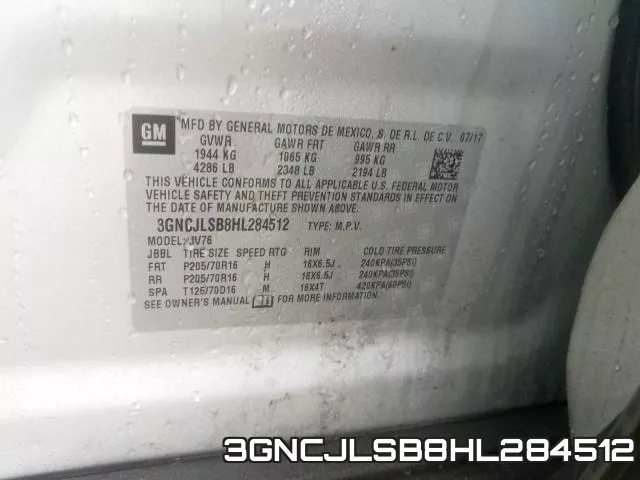 3GNCJLSB8HL284512 фото 2