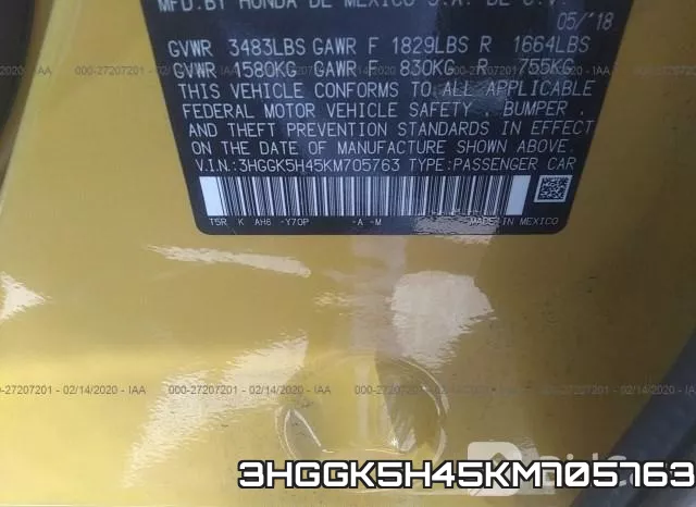 3HGGK5H45KM705763 фото 10