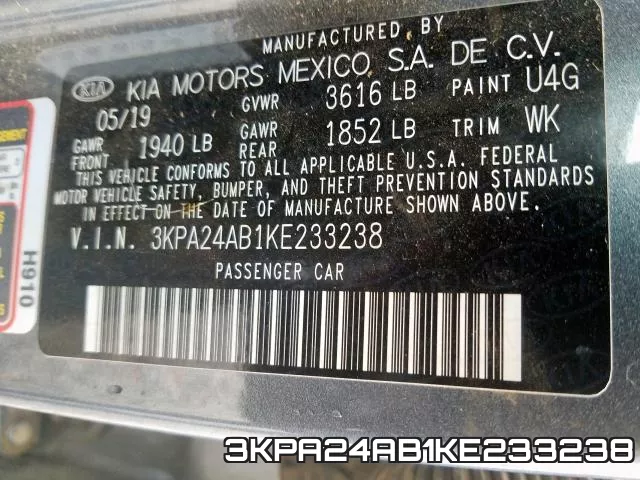 3KPA24AB1KE233238 фото 2