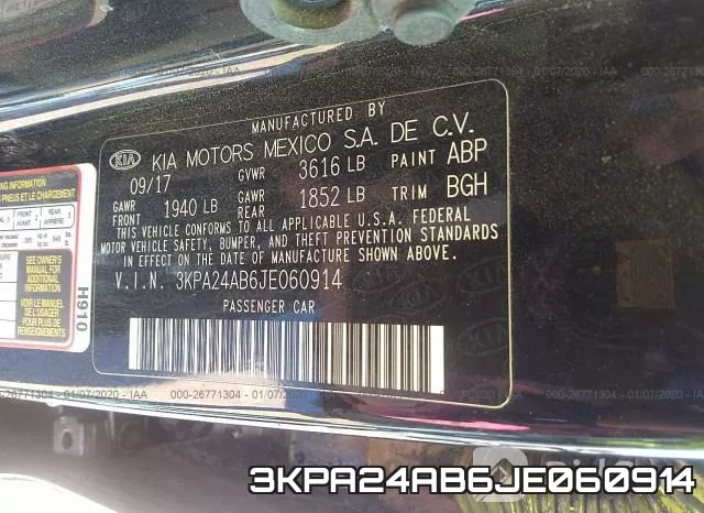 3KPA24AB6JE060914 фото 10