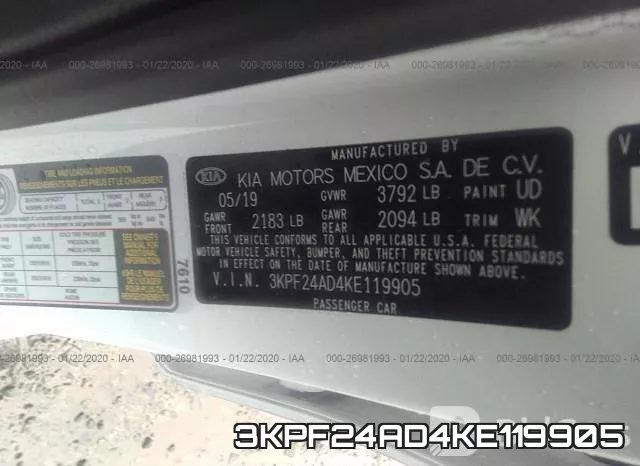 3KPF24AD4KE119905 фото 10