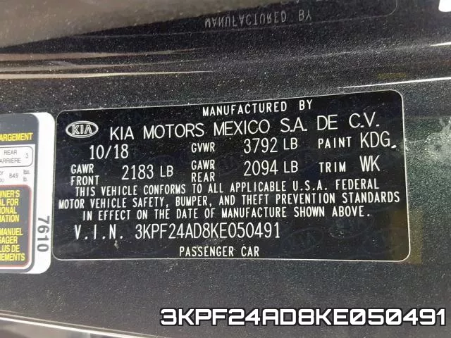 3KPF24AD8KE050491 фото 2