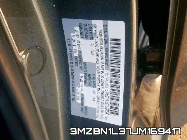 3MZBN1L37JM169417 фото 2