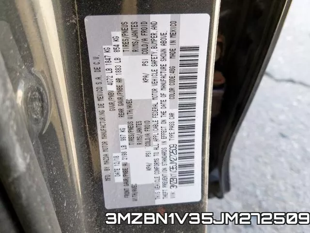 3MZBN1V35JM272509 фото 2