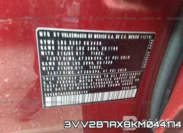 3VV2B7AX8KM044174 фото 10