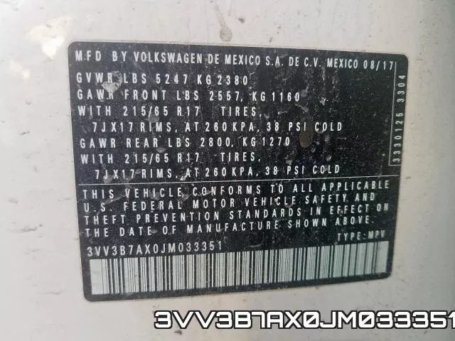 3VV3B7AX0JM033351 фото 2