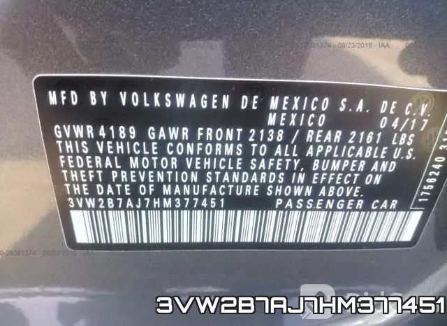 3VW2B7AJ7HM377451 фото 10