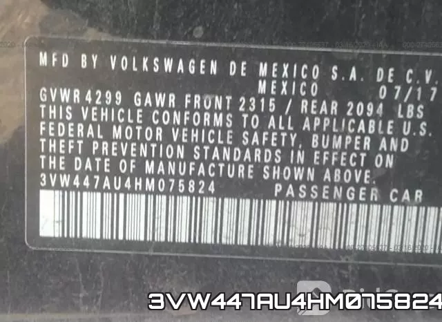 3VW447AU4HM075824 фото 10