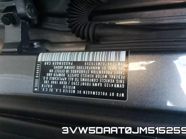 3VW5DAAT0JM515259 фото 2