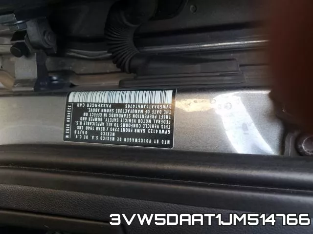 3VW5DAAT1JM514766 фото 2