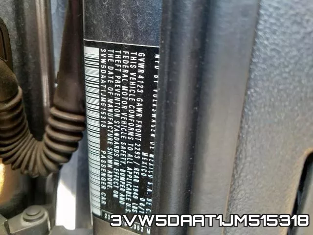 3VW5DAAT1JM515318 фото 2