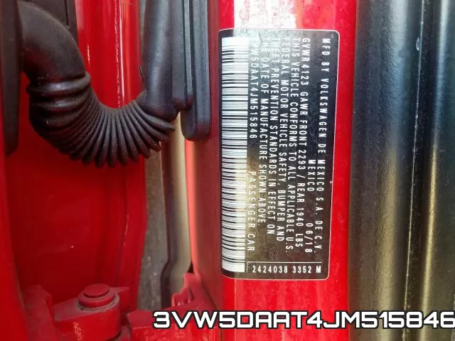 3VW5DAAT4JM515846 фото 2