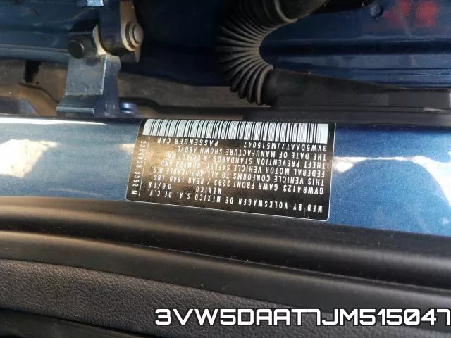 3VW5DAAT7JM515047 фото 2