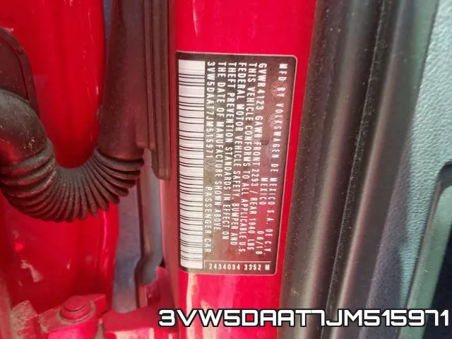 3VW5DAAT7JM515971 фото 2