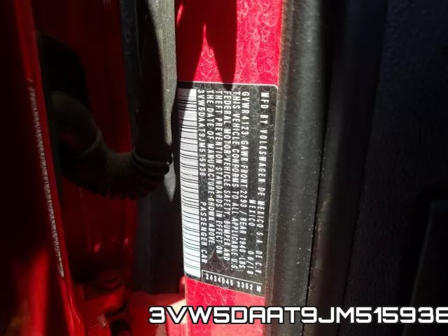 3VW5DAAT9JM515938 фото 2