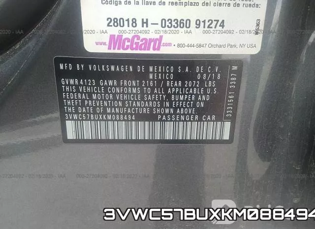 3VWC57BUXKM088494 фото 10