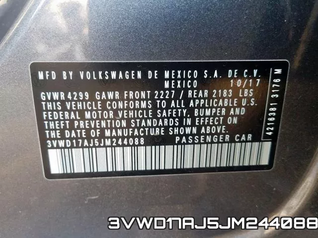 3VWD17AJ5JM244088 фото 2