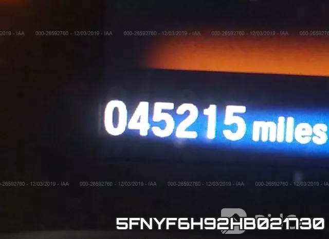 5FNYF6H92HB021730 фото 8