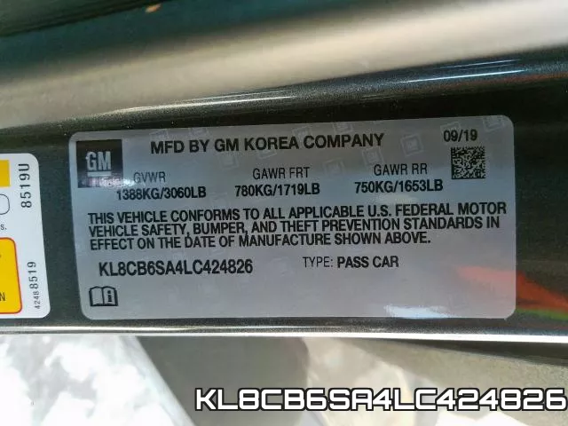 KL8CB6SA4LC424826 фото 2