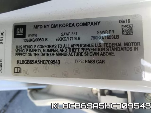 KL8CB6SA5HC709543 фото 2
