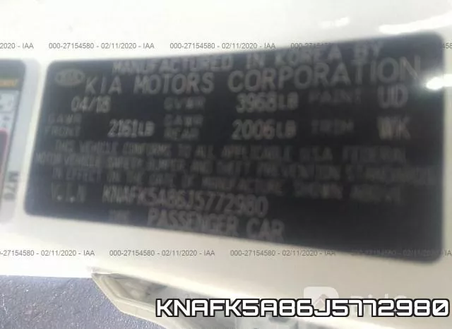 KNAFK5A86J5772980 фото 10