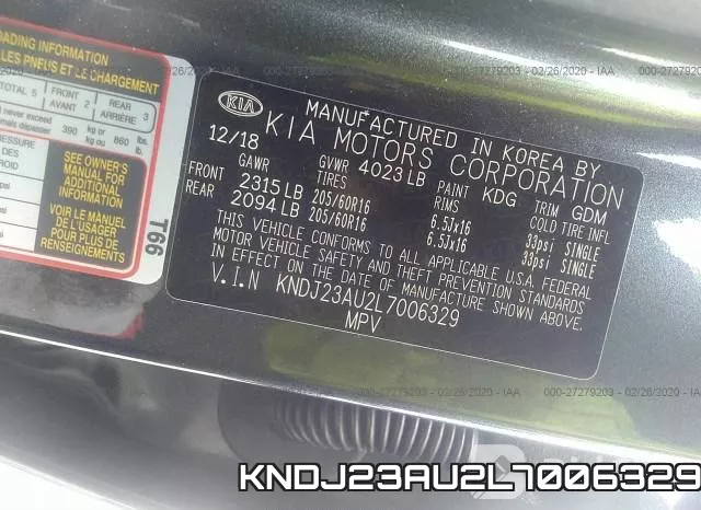 KNDJ23AU2L7006329 фото 10