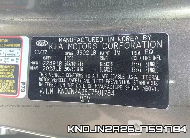 KNDJN2A26J7591784 фото 10