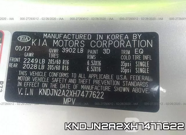 KNDJN2A2XH7477622 фото 10