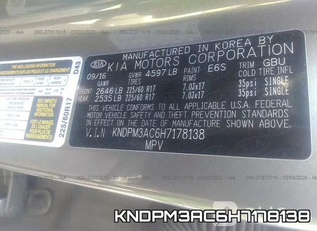 KNDPM3AC6H7178138 фото 10