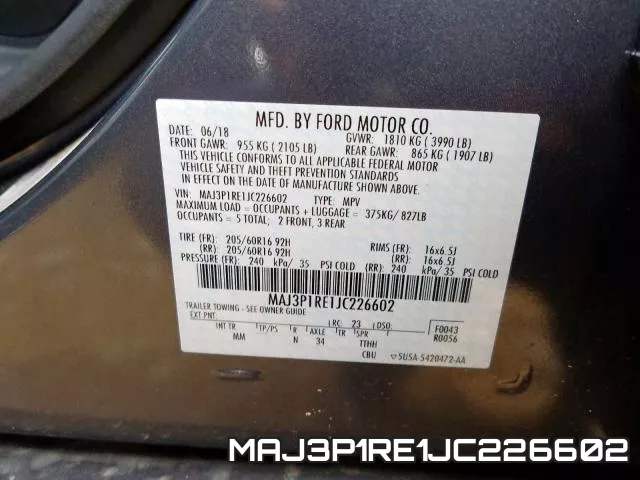 MAJ3P1RE1JC226602 фото 2