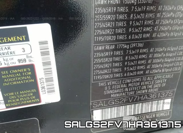 SALGS2FV7HA361375 фото 10