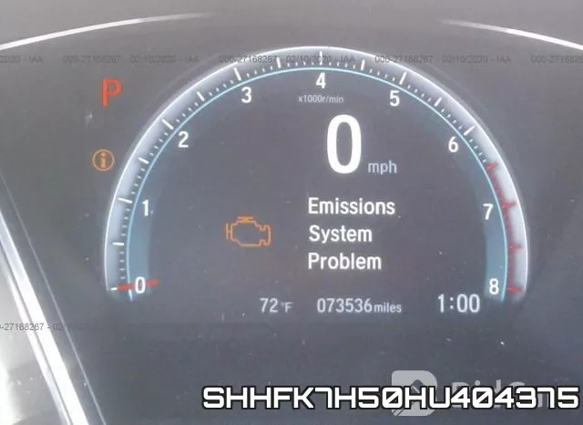 SHHFK7H50HU404375 фото 8
