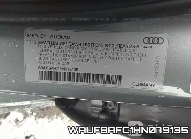 WAUF8AFC1HN079135 фото 10