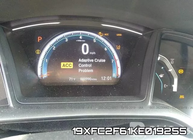 19XFC2F61KE019255 фото 8